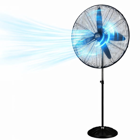 Ventilador Industrial de Pedestal 30 Pulgadas Sky Care Negro con 3 Velocidades y Aspas de Aluminio