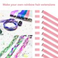thumbnail image 4 of SUTENGDA 16 Pcs Extensions de Cheveux Colorés Bouclés Ondulés Clip Synthétique pour Filles Femmes Enfants Multi-Couleurs Fête Higfroshsights (Rouge), 4 of 6