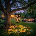 thumbnail image 6 of Colorful Sunflower Glow Solar Garden Lantern, Solar Hanging Lantern with Colorful Projection, Waterproof Metal Solar Light for Patio, Yard, Garden Pathway Decor, 6 of 7