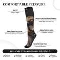 thumbnail image 3 of Lsque Modern Funny Duck Pattern Sport Compression Socks for Men & Women 15-20 mmHg Knee High Nurse Pregnant Running Medical and Travel Athletic, 3 of 6