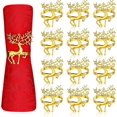 thumbnail image 1 of 12 Pices Ronds De Serviette Renne De Nol, O Porte-serviettes Elk Boucle De Serviette De Cerf Pour Le Djeuner De Nol Decoración De Fiesta De Acción De Gracias, 1 of 5