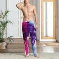 thumbnail image 6 of Fotbe Dual Skulls Colorful Fusion Men's Pajama Pants,Sleepwear Pants,Pj Bottoms Drawstring And Pockets-Small, 6 of 7