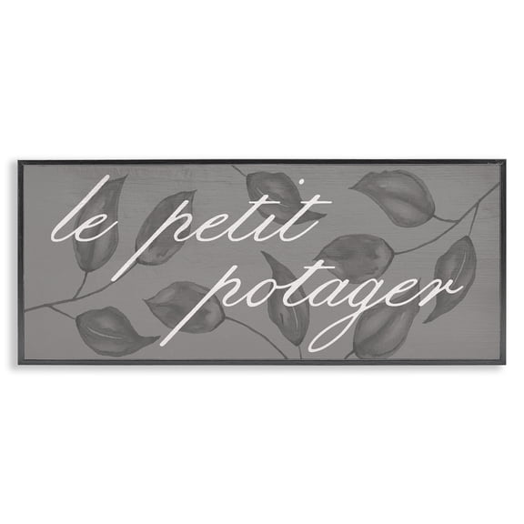 Stupell Industries Farmhouse Little Vegetable Garden Black Framed Giclee Art, 24 x 10, by Lil' Rue