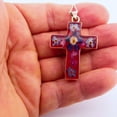thumbnail image 2 of Medium Cross Necklace w/ Pressed Flowers 18-inch, 2 of 8
