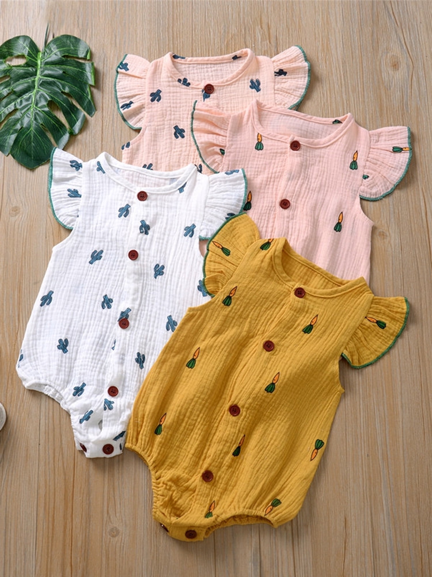 DEELIN Baby Girls Clothes,Unisex/ Infant Baby Rompers Short Sleeve Toddler Kid Jumpsuits Baby Boys Bodysuit Baby Pyjamas Soft Newborn Baby Clothes