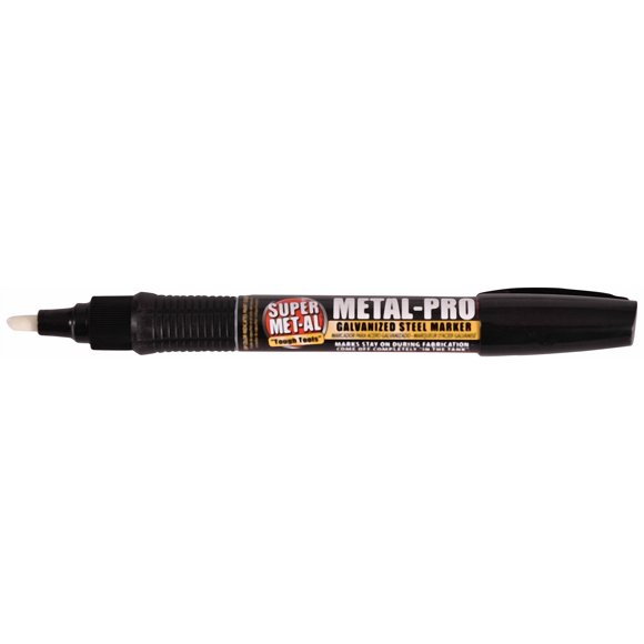 Super Met-Al 04049 Marqueur de Peinture Galvanisée Metal Pro, Noir, 1 Unité (Lot de 1)