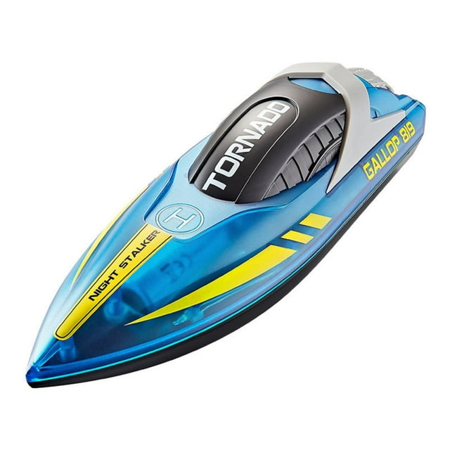 Liyamei RC Boat With LED Lights For Kids – 2.4 Remote Control Racing . Perfect For Pools & Lakes Water Boat Features A Rechargeable Battery. Ideal For Boys And Girls