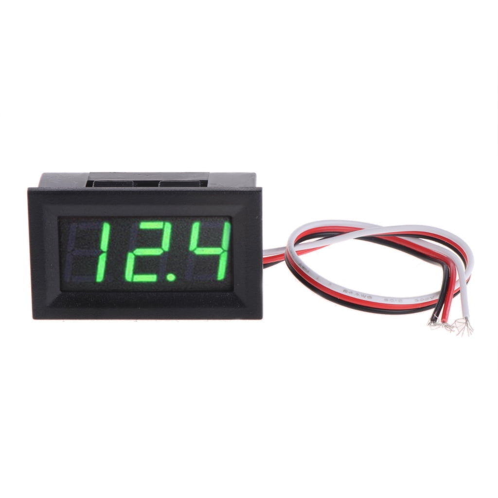 Mini Voltmeter Tester Digital Voltage Test Battery DC 0-40V Red/Blue/Green Auto Car
