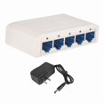 thumbnail image 3 of 5X 5 Port Data Switch,Network Hub,Desktop Ethernet Splitter,Plug & Play Shielded Ports Fanless Quiet, 3 of 8