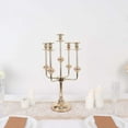 thumbnail image 4 of Efavormart 20" Gold Metal 5-Arm Candle Holder Candelabra Table Centerpiece, Taper Candle Stick Stand, 4 of 11