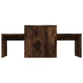 thumbnail image 2 of vidaXL Coffee Table Set Smoked Oak 100x48x40 cm Engineered Wood, 2 of 4