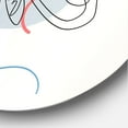 thumbnail image 3 of Designart - Butterfly One Line Drawing On Cubism Shapes III - Modern Metal Circle Wall Art, 3 of 5