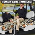 thumbnail image 5 of Whosucclay Sunflower and Pumpkin Pattern Golf Cart Seat Protector, With 4 Storage Pockets Anti-Wear Quick Install Towel Blanket for 2 Person Golf Cart Seat, 5 of 7