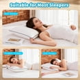thumbnail image 5 of Feather Down Pillow Queen Size Set of 2,  Cotton Luxury  Bed Pillows for Sleeping, 5 of 6