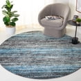 thumbnail image 2 of SAFAVIEH Porcello Manus Geometric Area Rug, Charcoal/Blue, 6'7" x 6'7" Round, 2 of 9