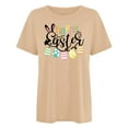 thumbnail image 4 of RKSTN Hauts pour Femmes 2024 Été Décontracté Ample Grande Taille Imprimé Graphique Lapin de Pâques Blouse Mode Col Rond Manches Courtes T-shirt, 4 of 4