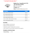 thumbnail image 2 of Radiator Cap - Compatible with 1978 - 1987 Chevrolet El Camino - Motorad, 2 of 2