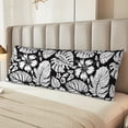 thumbnail image 4 of KLL Ultra Soft Microfiber Body Pillow Cover/Pillowcases 20"x54" with Hidden Zipper Closure-Tropical Leaves, 4 of 5