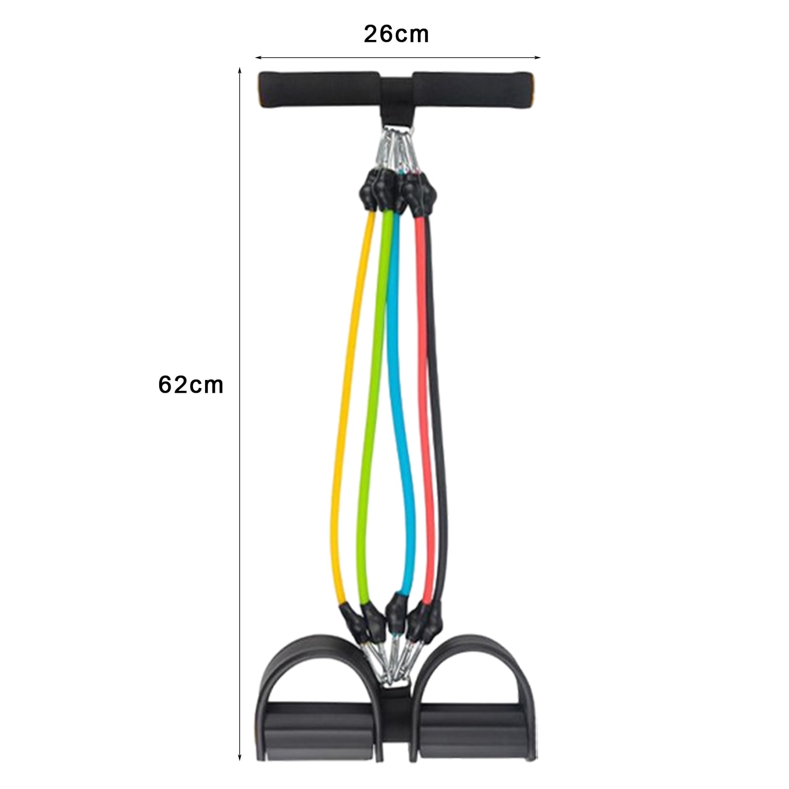 YIFAEUX Multifunction Tension Rope Elastic Yoga Pedal Puller Resistance Band with Non-Slip Handle Leg Stretching Tension Rope Home Fitness Equipment