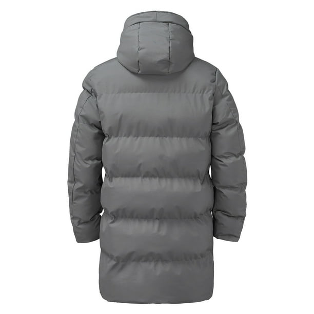 nsendm Mens Shirt First down Coat Men s Winter Coats Jacket Casual Solid Zipper Pocket Long Sleeve Coat Hooded Warm Men Jackets for Adult Male Shirt