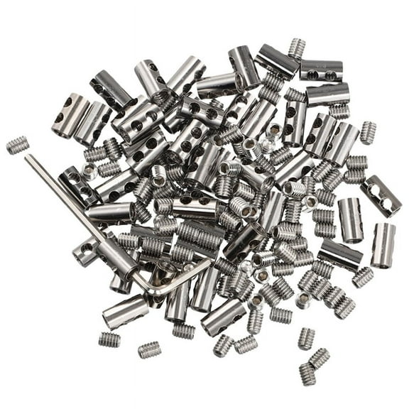 50Pcs Wire Rope Clamp for 3mm Cable Fastener Clip Adjustable Screw Copper Metal Fixture Sling Fixing A