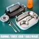 thumbnail image 4 of Lonchera bento térmica de 4 compartimentos con tazón para sopa | Contenedor térmico para comida para la escuela, la oficina y picnic | Set portátil para preparar comidas con interior de acero, 4 of 6