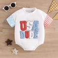 thumbnail image 2 of Baby Onesies Boy 4th of July Baby Outfit Boy Girl My First Fourth of July Bubble Romper Oversized Onesie Toddler USA Clothes, 2 of 7
