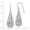 thumbnail image 4 of Sterling Silver Rhodium-Plated Tear Drop Dangle Earrings (41.55 X 12.45) Made In China qe15005, 4 of 4