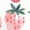 White-1, variant on Women Casual Strawberry Pattern Graphic Tees Cotton Crew Neck Printed T Shirt Tops Black S-5XL