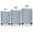 Silver, variant on TUCCI ITALY Storto 3-Piece Unisex Adult Hardside Spinner Luggage Set 20/24/28" - Black