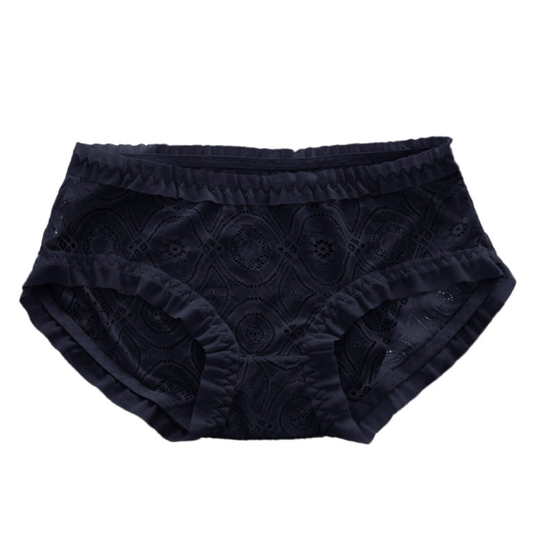 zuwimk G String Thongs For Women,Women's Hipster Lace Trim Boyshort Underwear  Panties Sheer Plus Size Black,One Size 