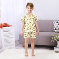 thumbnail image 7 of Bees Gather Nectar Summer Pajama Set Soft Cotton Short Sleeve Sleepwear 2PCS Pajama Sets Breathable Lounge Set Size 5Y, 7 of 7