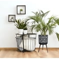 thumbnail image 2 of ZXNYH 14 Inch Plant Pot with Stand, Mid-Century Tall Planter Pot with Legs for Indoor Plants, X-Large, Charcoal Grey/White,, 2 of 6