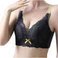 thumbnail image 1 of Women's Plus Size Wireless Bra, Adjustable Breathable Lace Thin Cup Seamless Full Coverage Comfort Support for Everyday Wear, 1 of 7