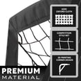 thumbnail image 7 of RUNBOW 9x5 ft Portable Kids Soccer Goal for Backyard Adult Junior Large Practice Soccer Net with Carry Bag (9x5FT, 1 Pack, Black), 7 of 7