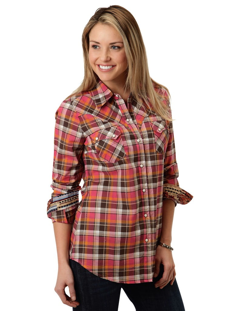 Roper Western Shirt Womens L/S Snap Plaid Red 03-050-0597-6062 RE ...