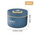 thumbnail image 1 of Bento Lunch Box Set, Portable Keep Warm Lunch Container With Insulated Bag, 18/8 Stainless Steel Thermal Food Container Blue 600ml, 1 of 6
