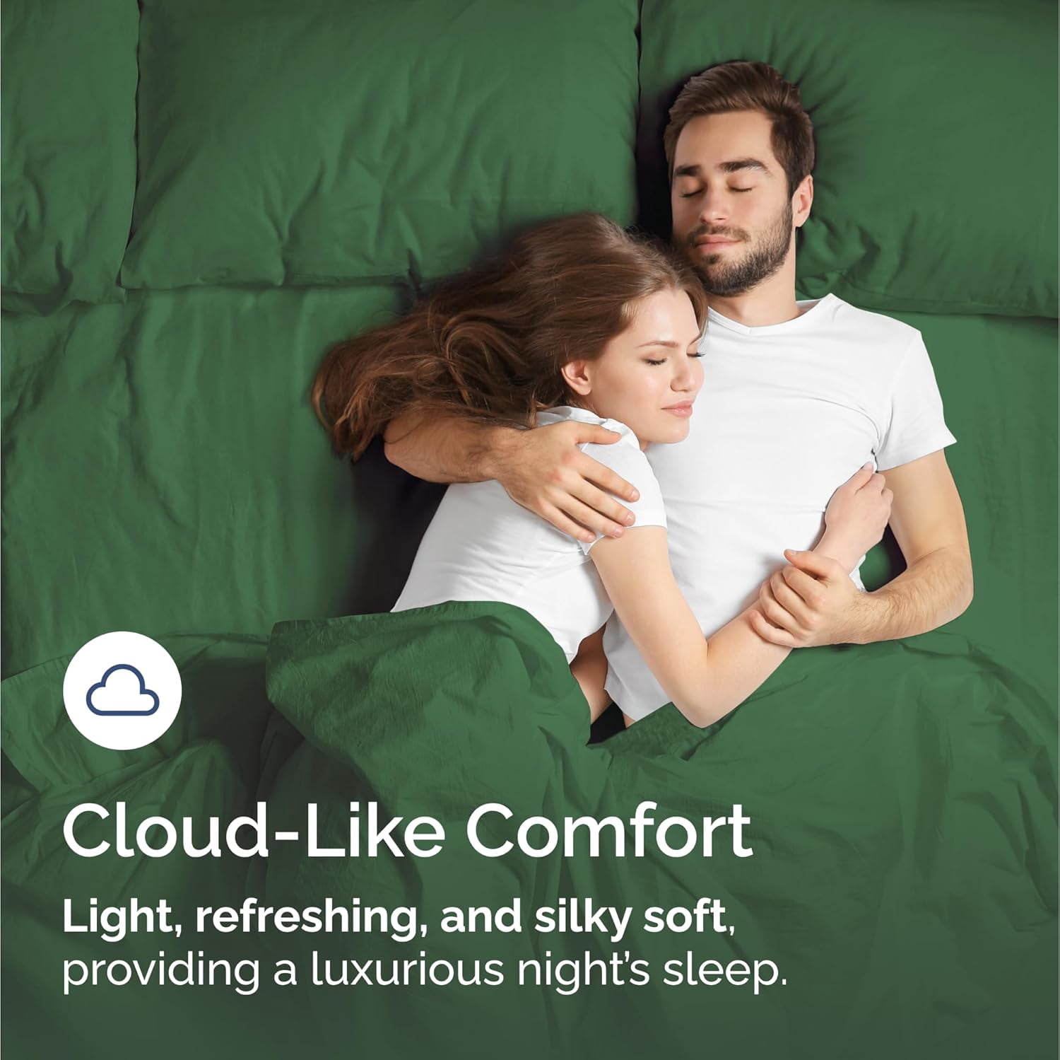 CGK Linens 4-Piece Luxury Bamboo Cooling Sheet Set - King Size 100% Bamboo Derived Rayon Premium Bed Sheets, Emerald Green