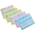thumbnail image 1 of Heavy Duty ID Card Badge Holder, Horizontal Plastic Name Tag Work Permit Card - 5pcs, 1 of 5