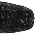 thumbnail image 5 of Circus By Sam Edelman Kia Sequin Black Lace Up Side Zip Block Heel Ankle Boots (Black, 9.5), 5 of 6