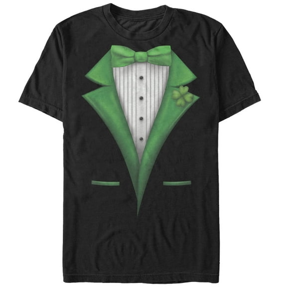 Men's Lost Gods St. Patrick's Day Tuxedo Fancy Costume Tee  Graphic Tee Black Small