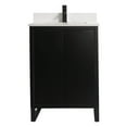 thumbnail image 2 of Fine Fixtures Opulence Collection 24 in. W x 18 in. D x 33 in. H Bathroom Vanity in Black Matte with White Carrara Sintered Stone Sink - Black hardware, 2 of 8