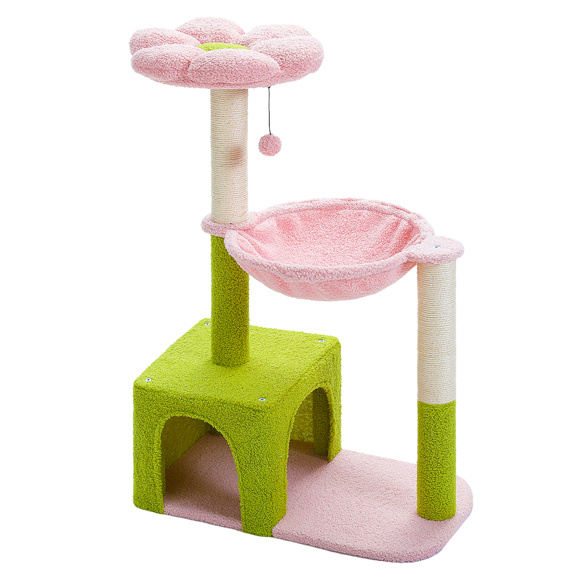 Pawz Road 36.6" Flower Cat Tree Tower, Pink photo 8