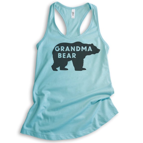 Grandma Bear Tank Top, Ladies Racerback Tank Top, Grandma Tank, Grandmother Tank, Cancun, X-Small