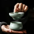 thumbnail image 2 of 1 set of Ceramic Tea Infuser Tea Residue Filter Vintage Tea Strainer Kung Fu Teaware, 2 of 8