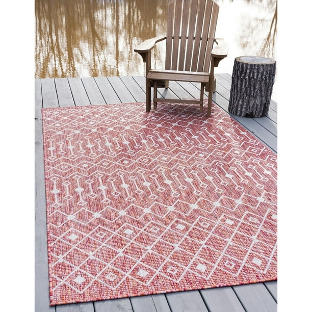 Unique Loom Outdoor Tribal Trellis Rug