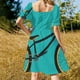 thumbnail image 5 of Vestido de manga corta a cuadros mod Vestido largo mujer vestidos verano Vestido, 5 of 7