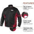 thumbnail image 3 of Lincoln Electric K2987 Shadow Grain Leather Sleeve Welding Jacket, Large, 3 of 6