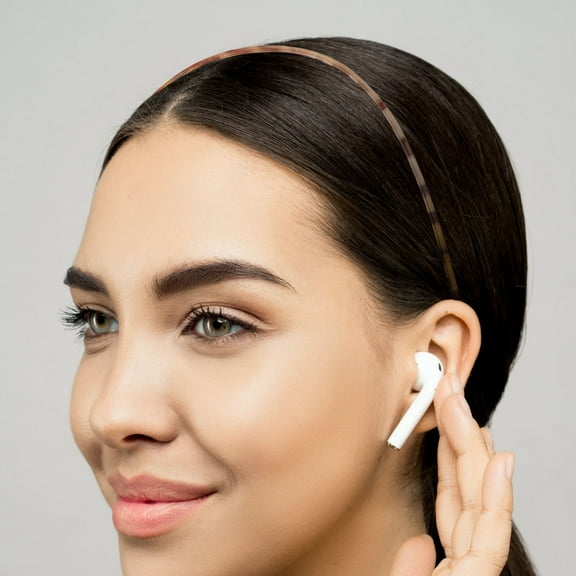 Pretyzoom 12Pcs Plastic Hair Band Brown Toothed Hairhoop Simple Chic Design