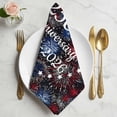 thumbnail image 2 of 250 Anniversary USA Flag Cloth Napkins, Blue Red Fireworks Washable and Reusable Dinner Napkins Set of 4, Table Napkin for Kitchen Party Birthday Wedding Hotel Housewarming 20"x20", 2 of 9